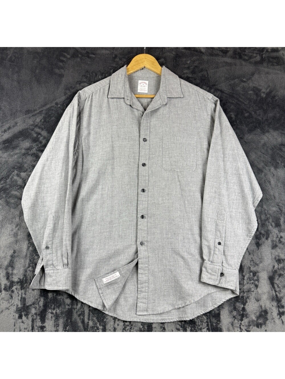 Brooks Brothers Flannel Wool Cotton Button Up Shirt Size M Regular Fit Casual